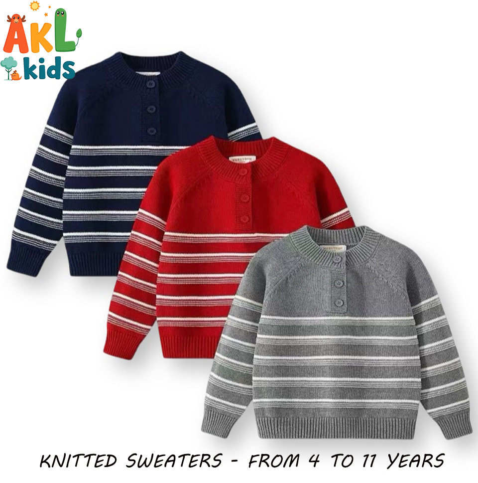 Knitted Cotton Kid's Sweater