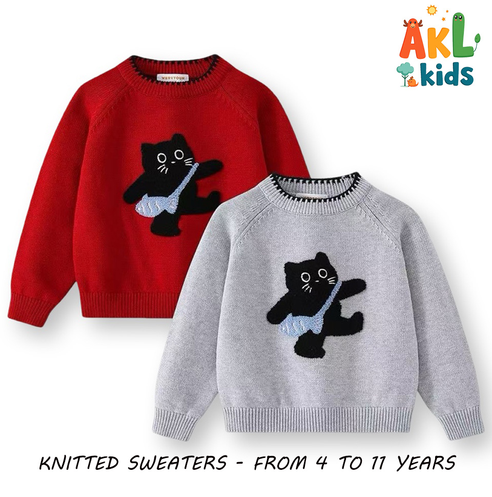 Knitted Cotton Kid's Sweater