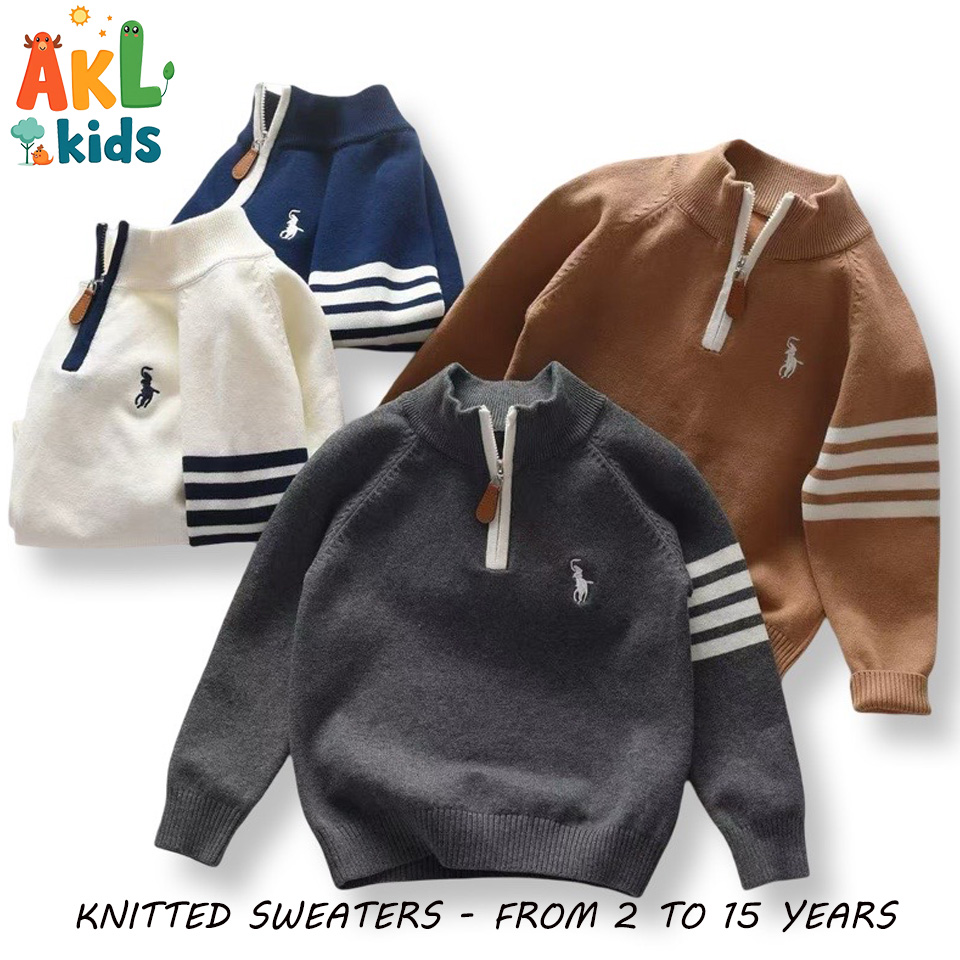 Knitted Cotton Kid's Sweater