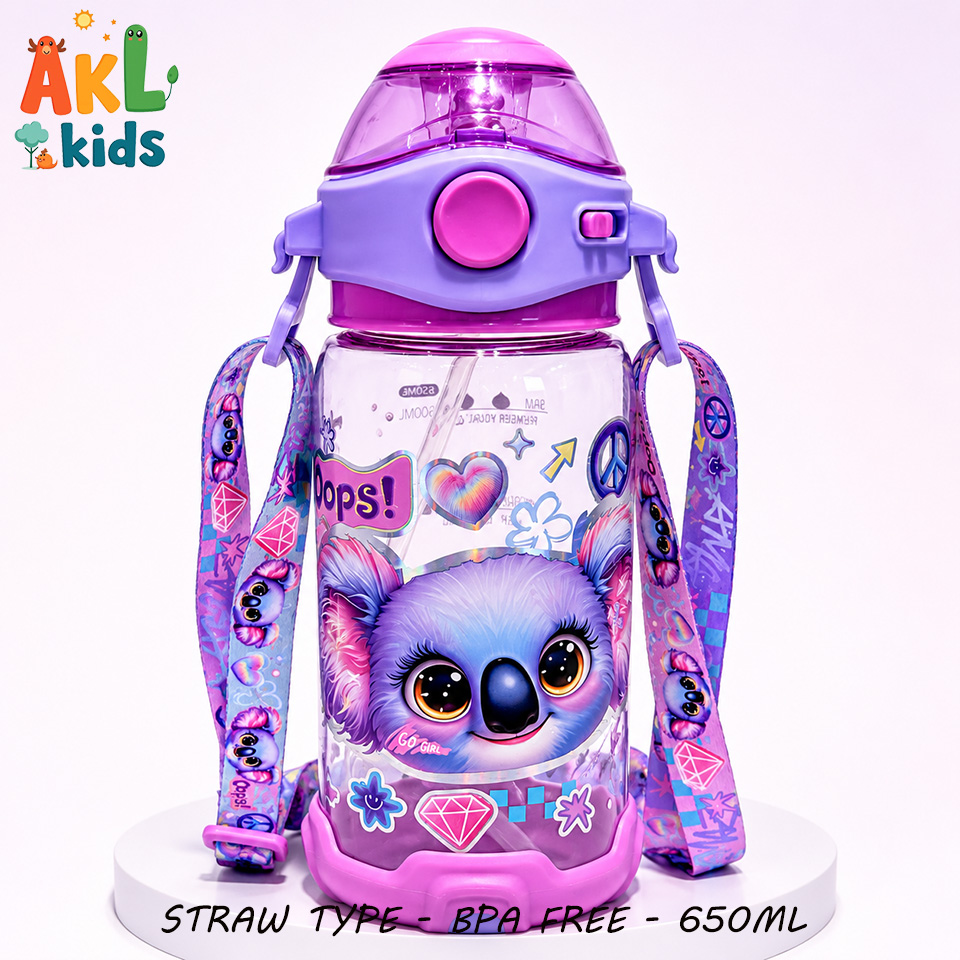 Straw Cup With Shoulder Strap - Koala