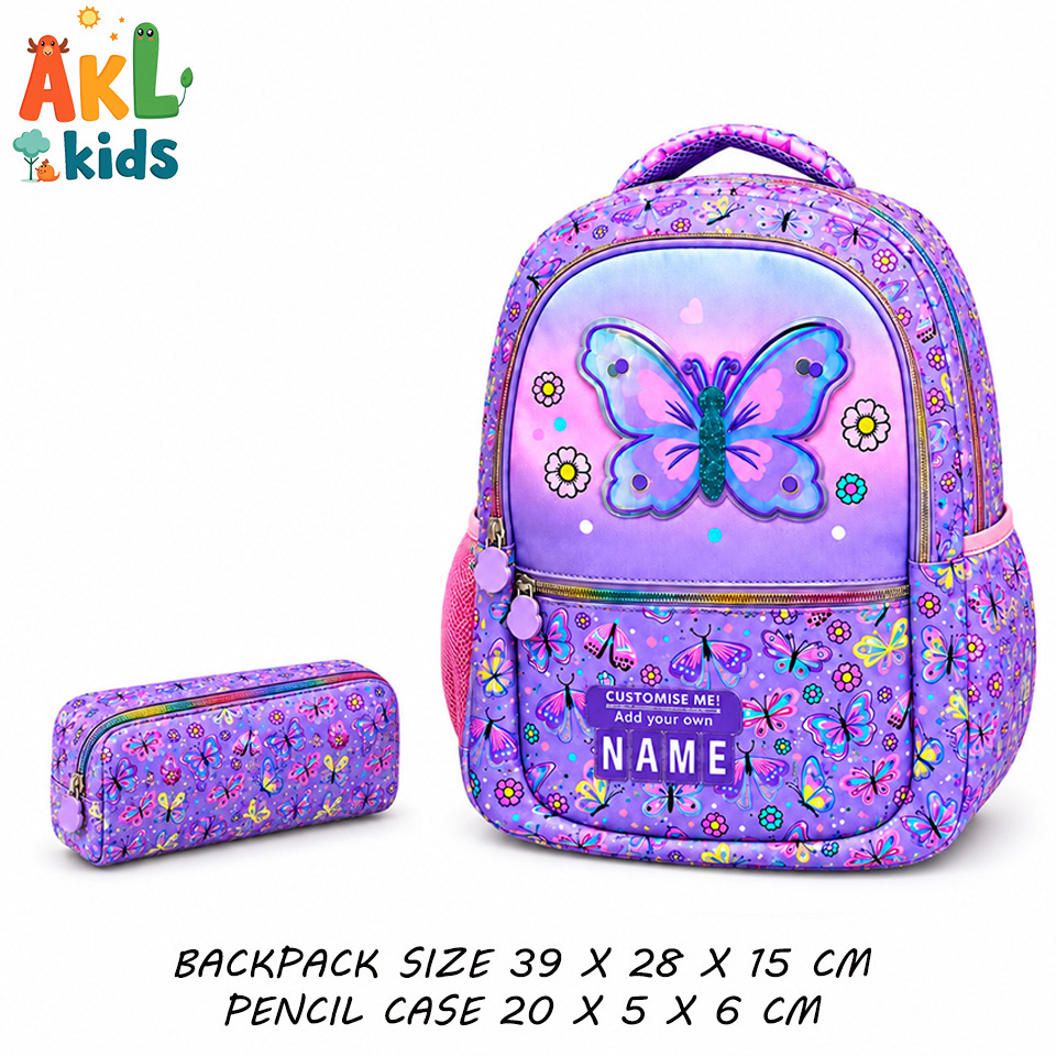Backpack with Pencil Case - Butterfly