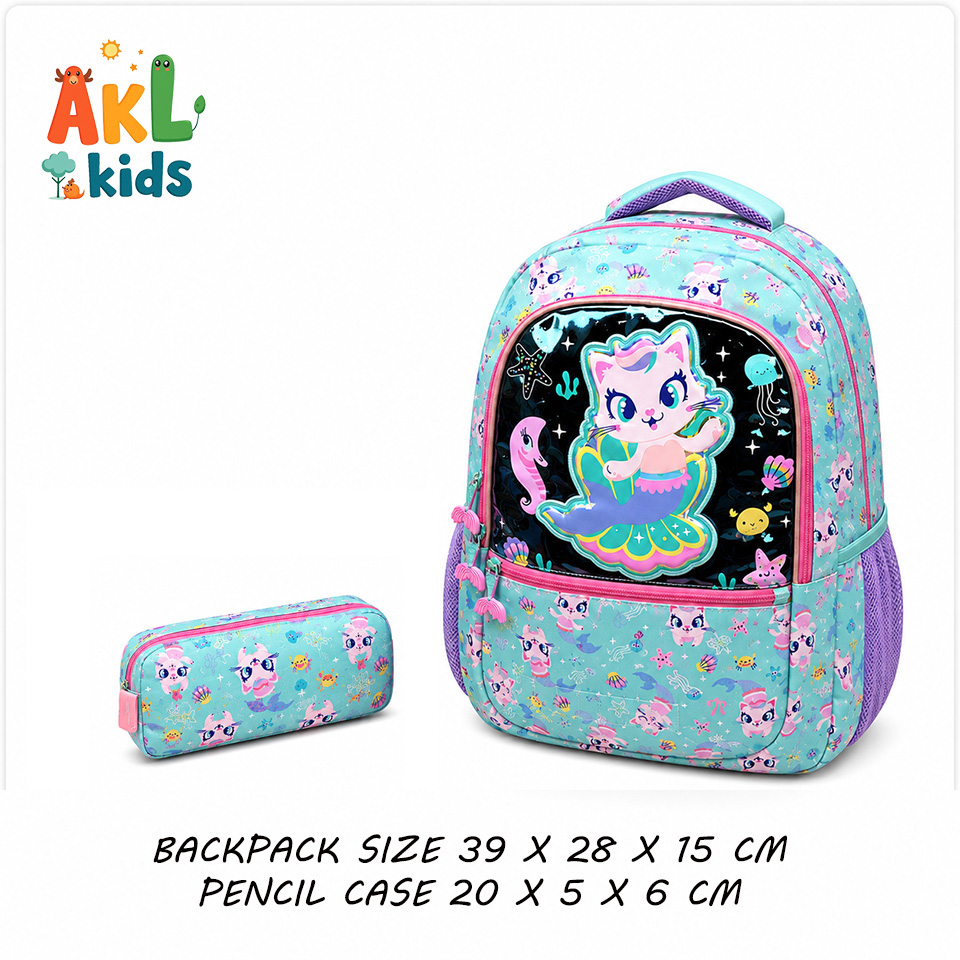 Backpack with Pencil Case -Cat