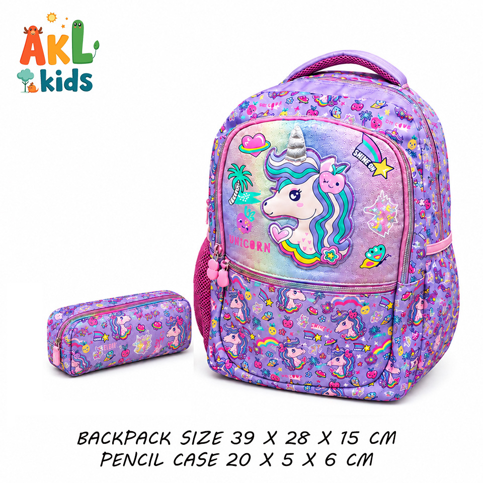 Backpack with Pencil Case - Unicorn
