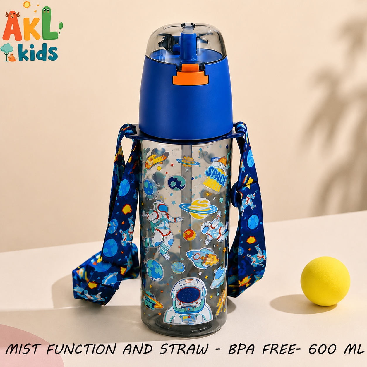 Straw Cup With Shoulder Strap and Mist Function - Astro