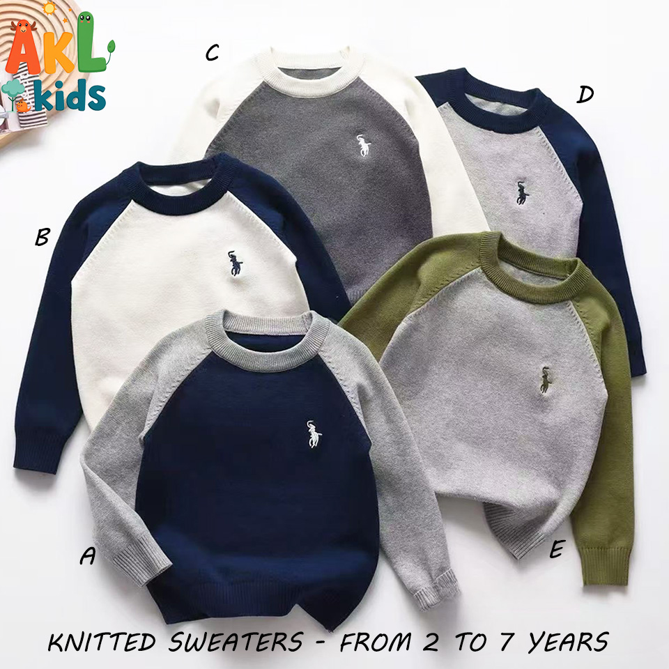 Boys’ Knitted Raglan Sweater