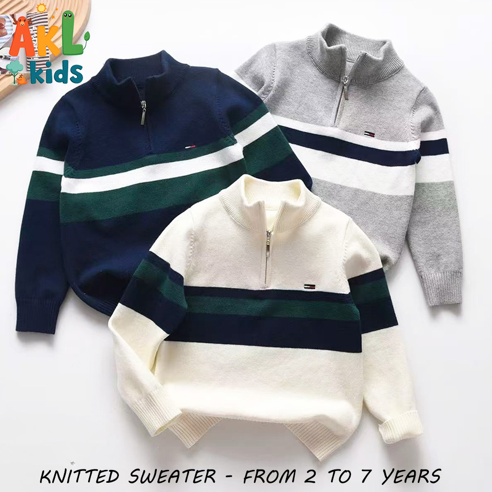 Boys’ Knitted Half-Zip Sweater