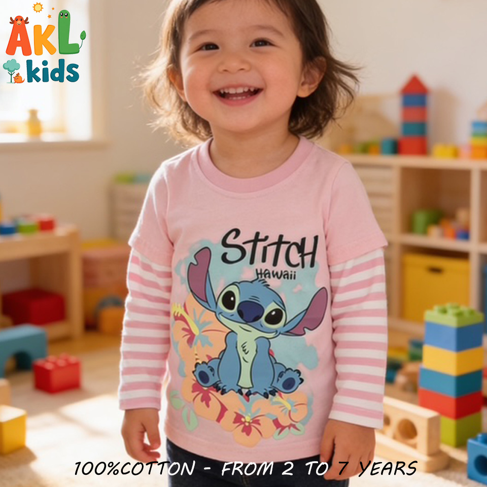 Girls’ Stitch Long-Sleeve T-Shirt
