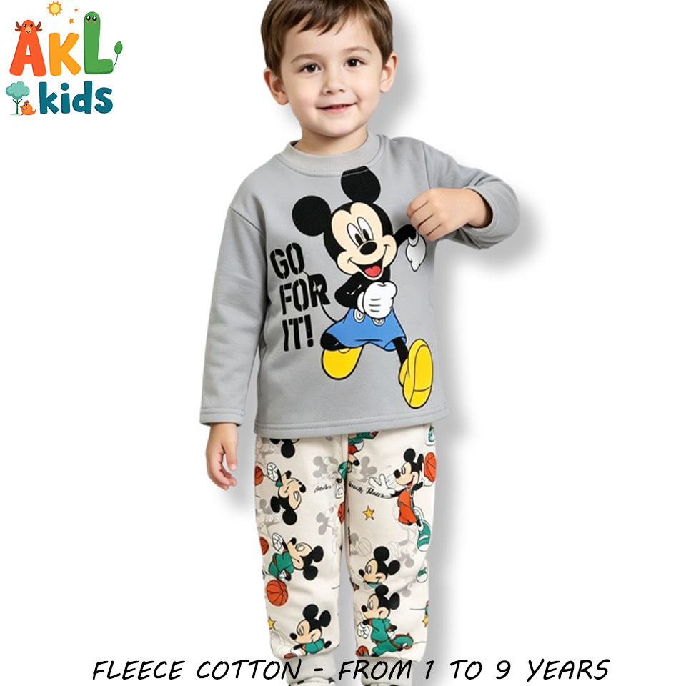 Fleece Cotton Pjs Mickey
