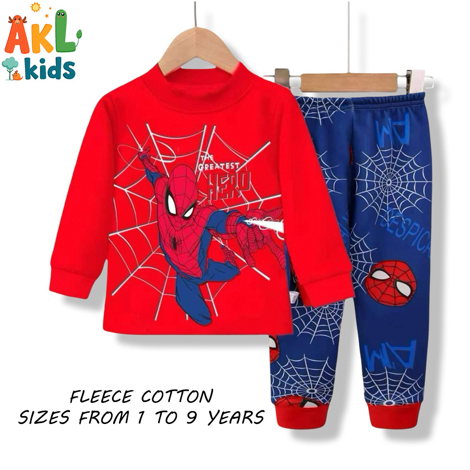 Fleece Cotton Pjs Spiderman