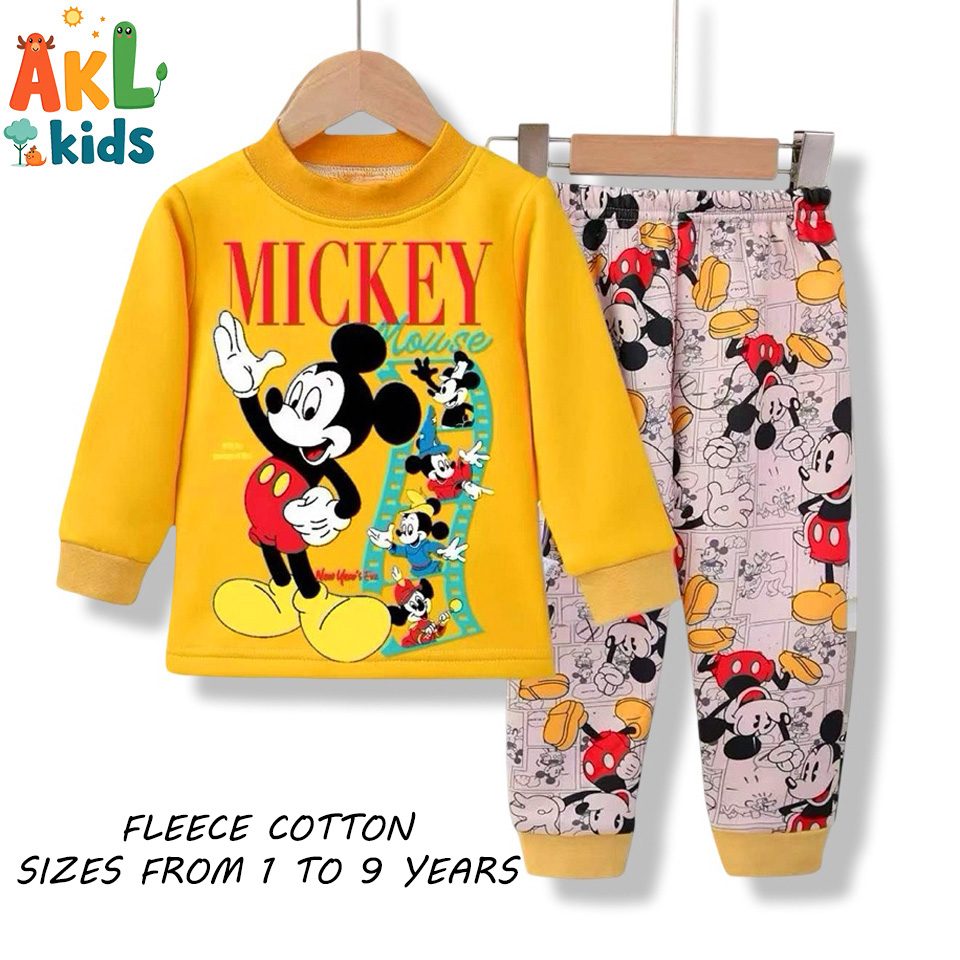 Fleece Cotton Pjs Mickey