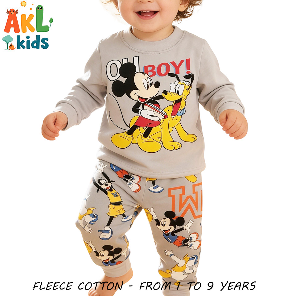 Fleece Cotton Pjs Mickey