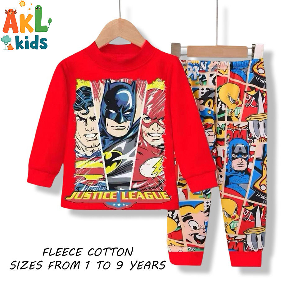 Fleece Cotton Pjs Hereos