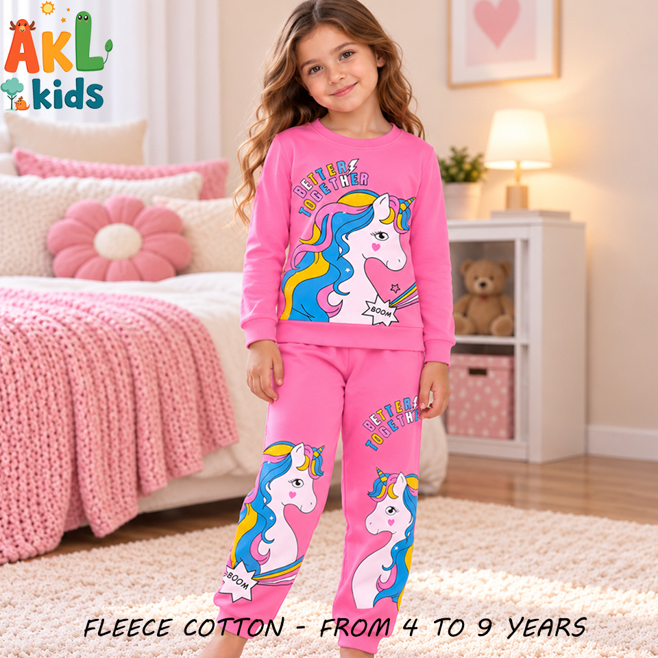 Fleece Cotton Pjs Unicorn