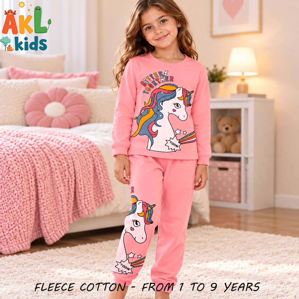 Fleece Cotton Pjs Unicorn