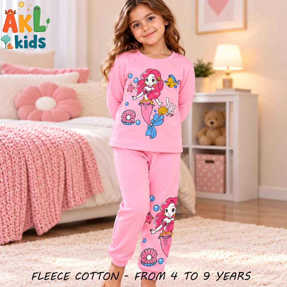 Fleece Cotton Pjs Mermaid