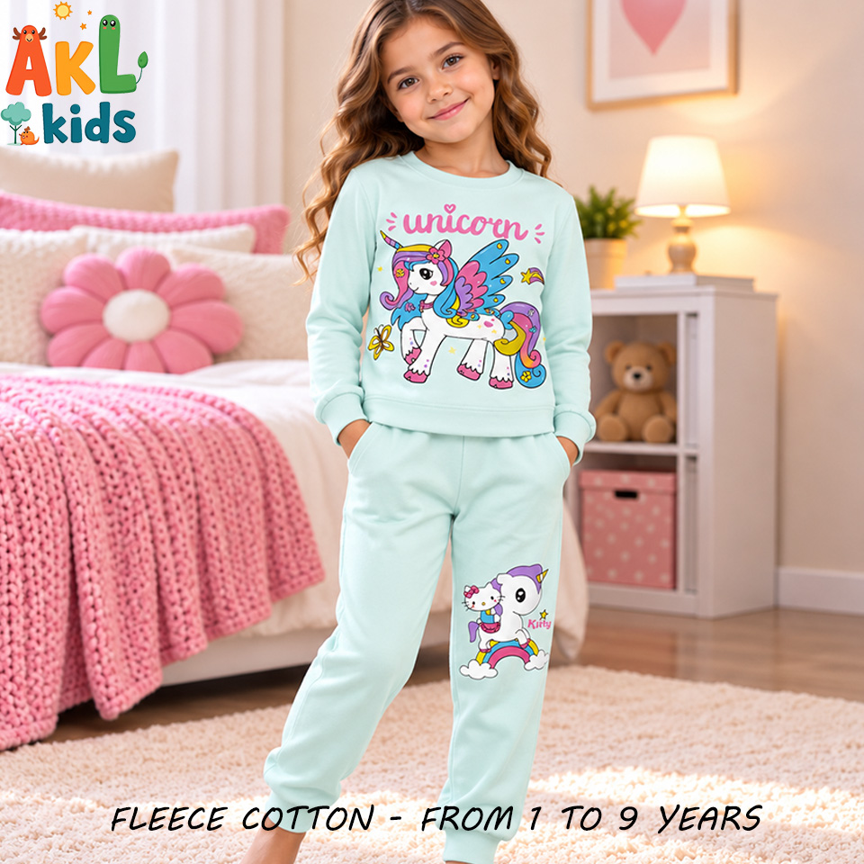 Fleece Cotton Pjs Unicorn
