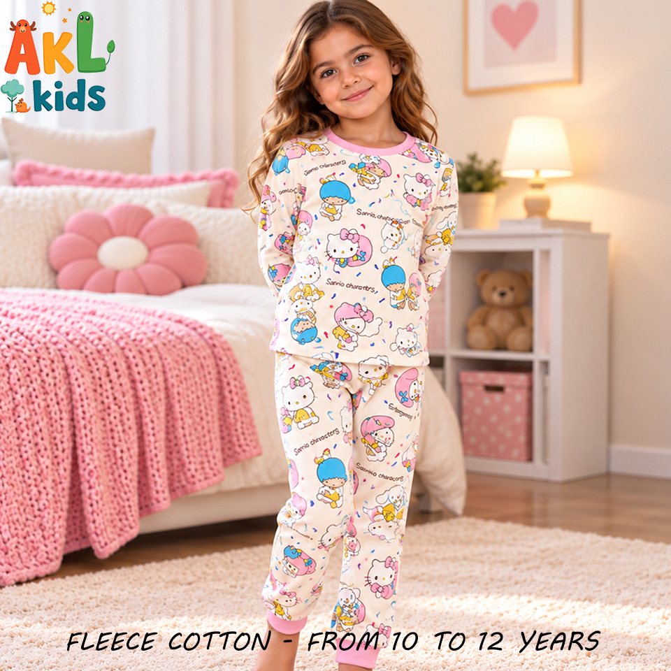 Fleece Cotton Pjs Kitty