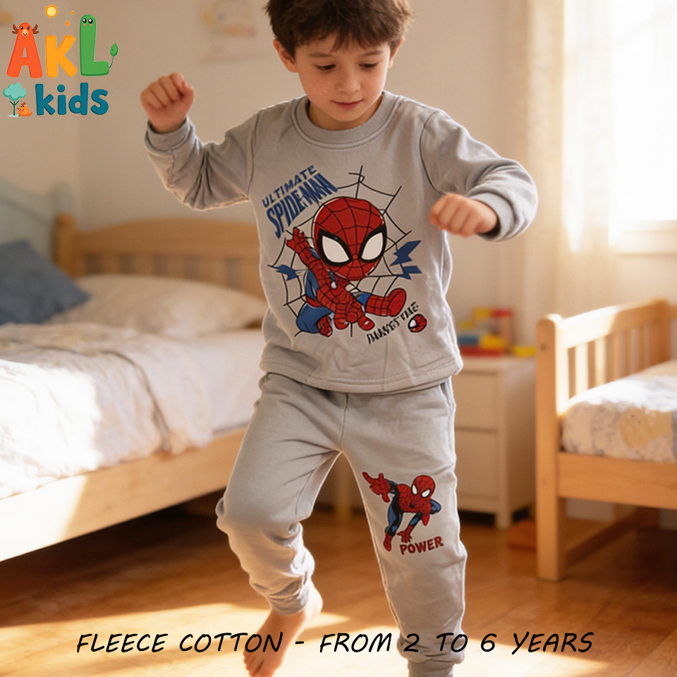 Fleece Cotton Pjs Spiderman