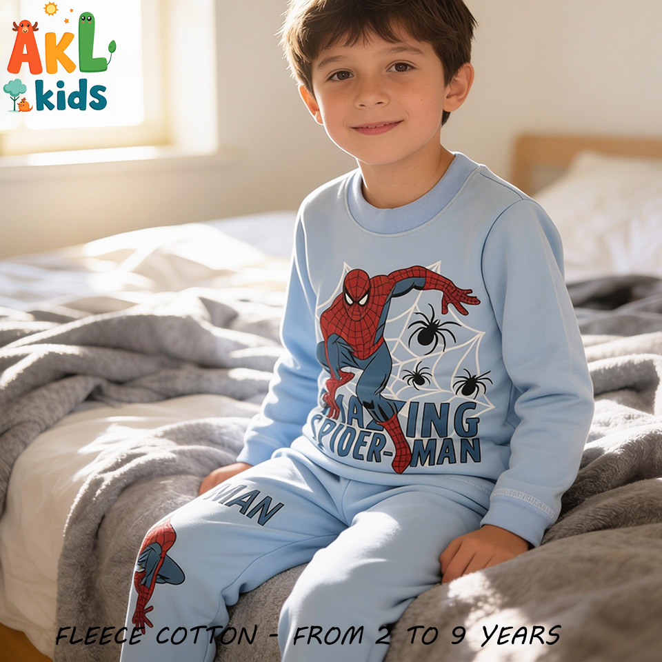 Fleece Cotton Pjs Spiderman