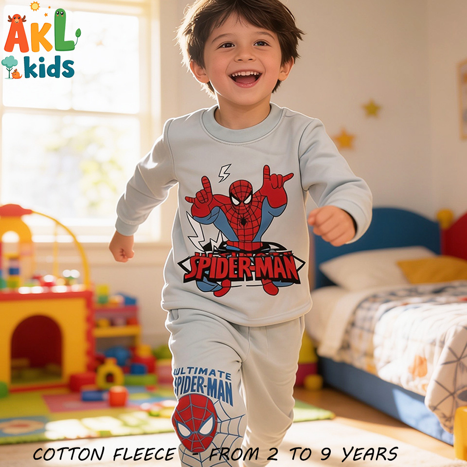 Fleece Cotton Pjs Spiderman