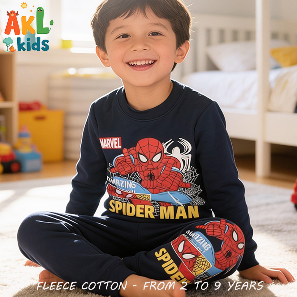 Fleece Cotton Pjs Spiderman