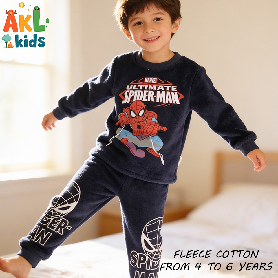 Fleece Cotton Pjs Spiderman