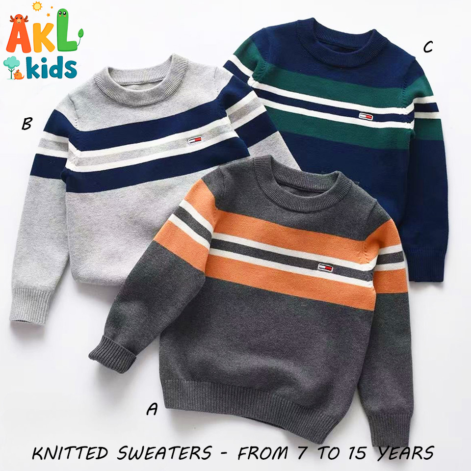 Knitted Striped Sweater – 7 to 15 Years