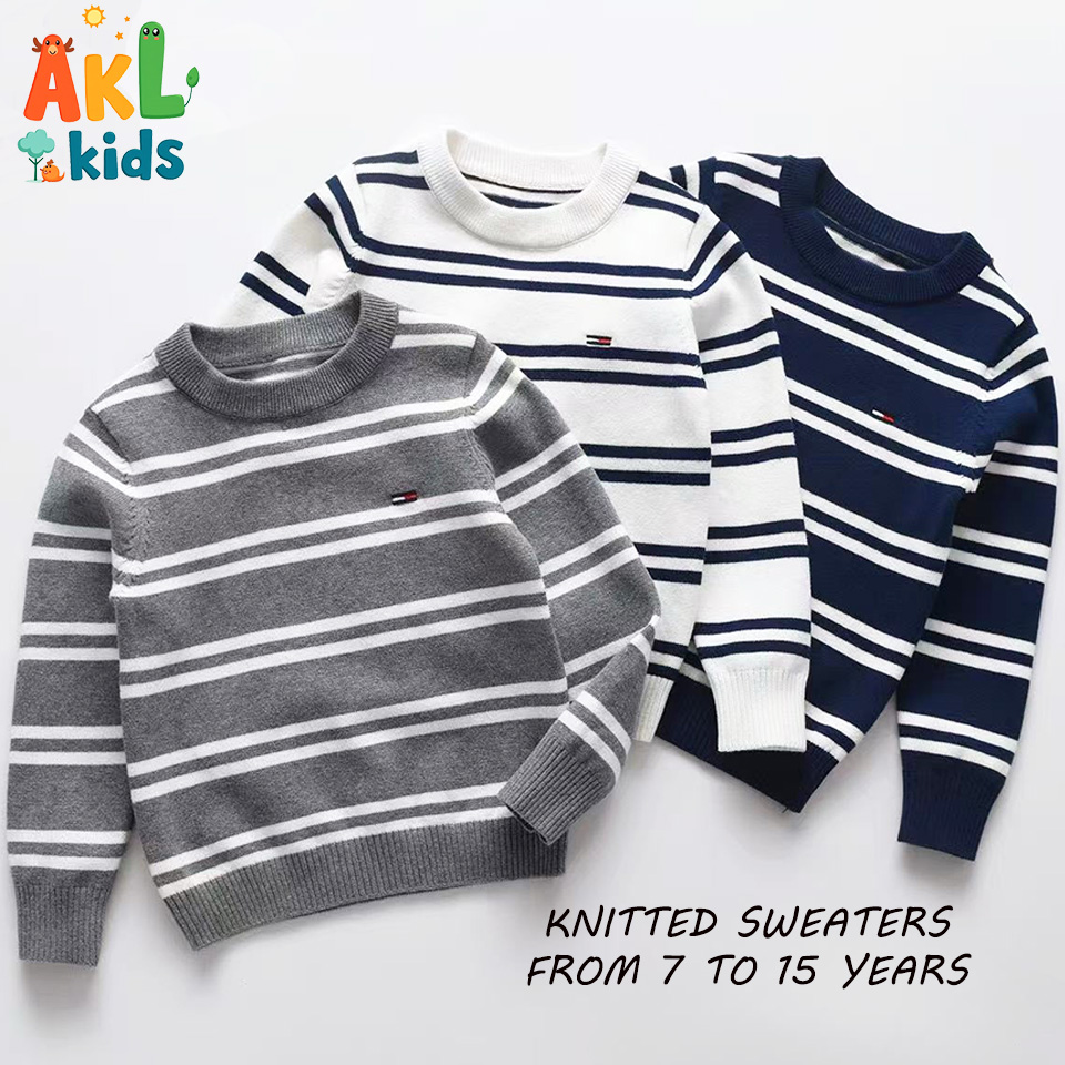 Knitted Striped Sweater – 7 to 15 Years