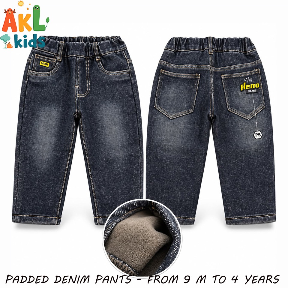 Padded Denim Pants for Babies & Kids – 9 Months to 4 Years
