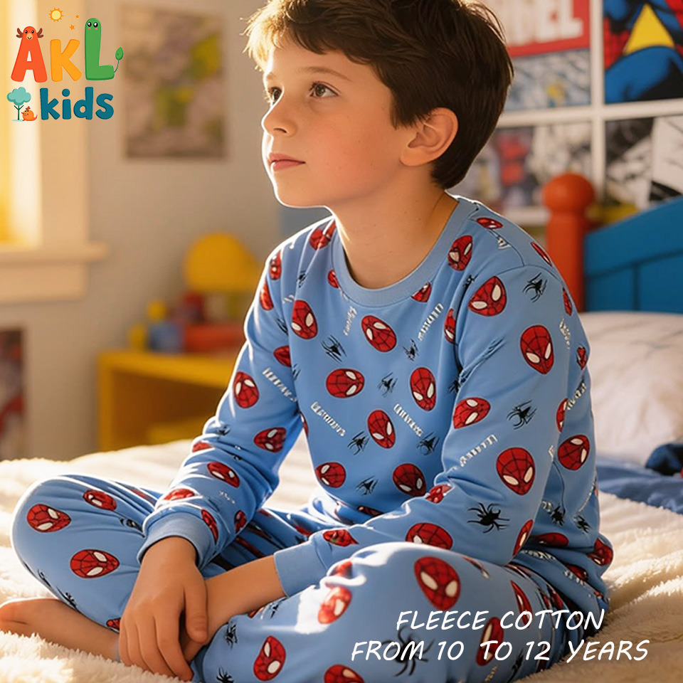 Fleece Cotton Pjs Spiderman