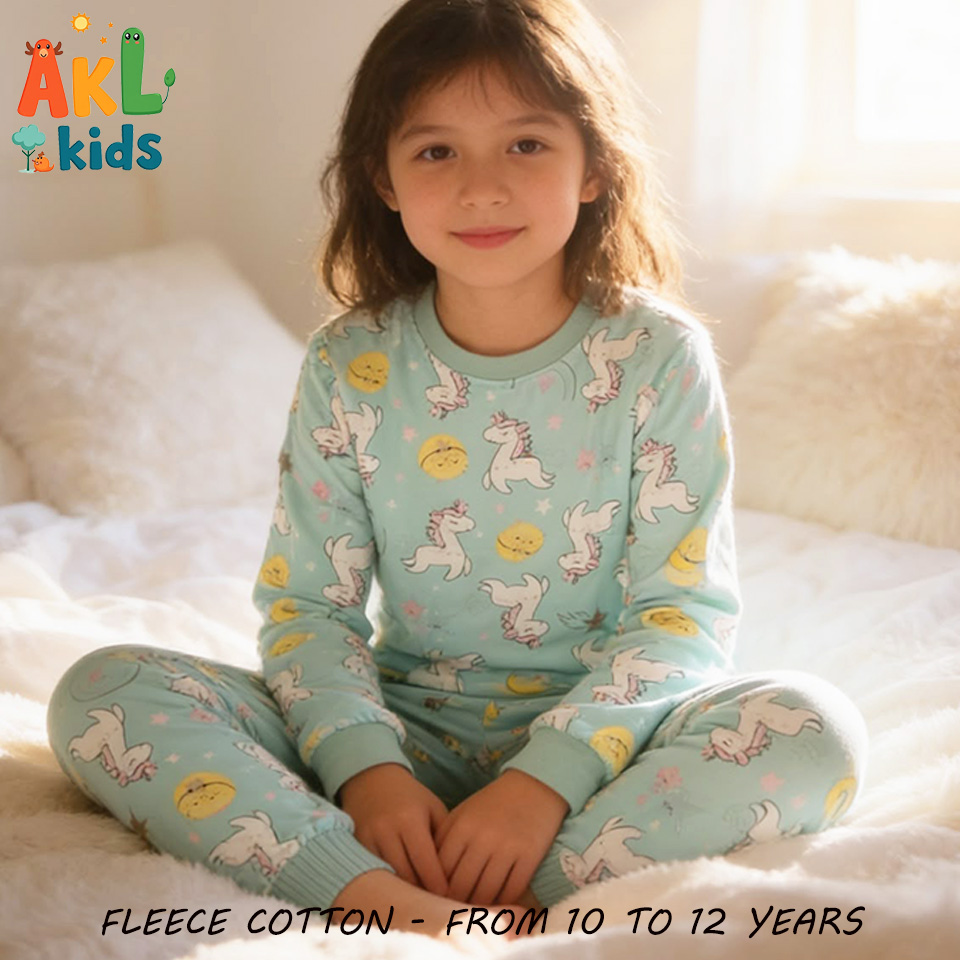 Fleece Cotton Pjs Unicorn