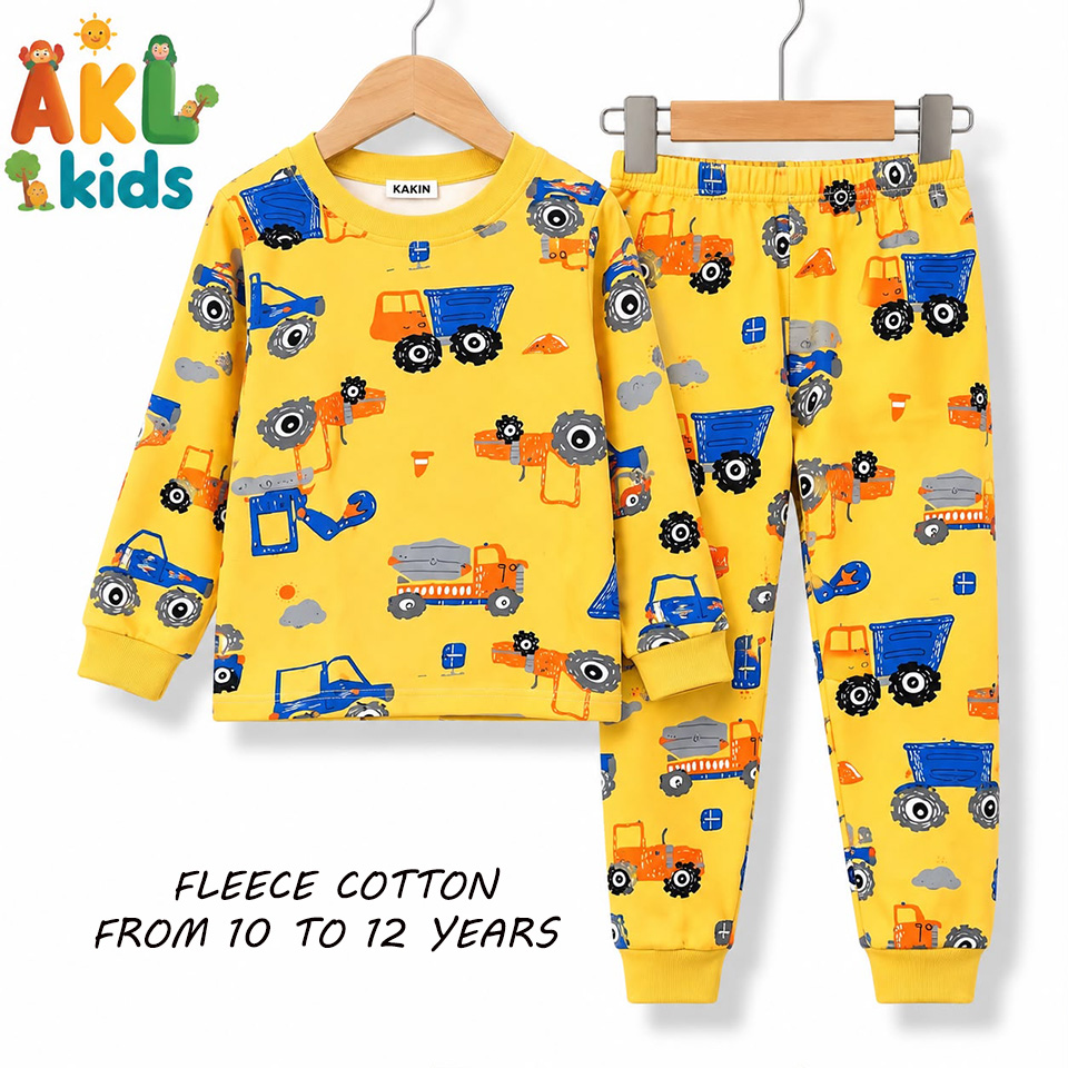 Fleece Cotton Pjs Yellow
