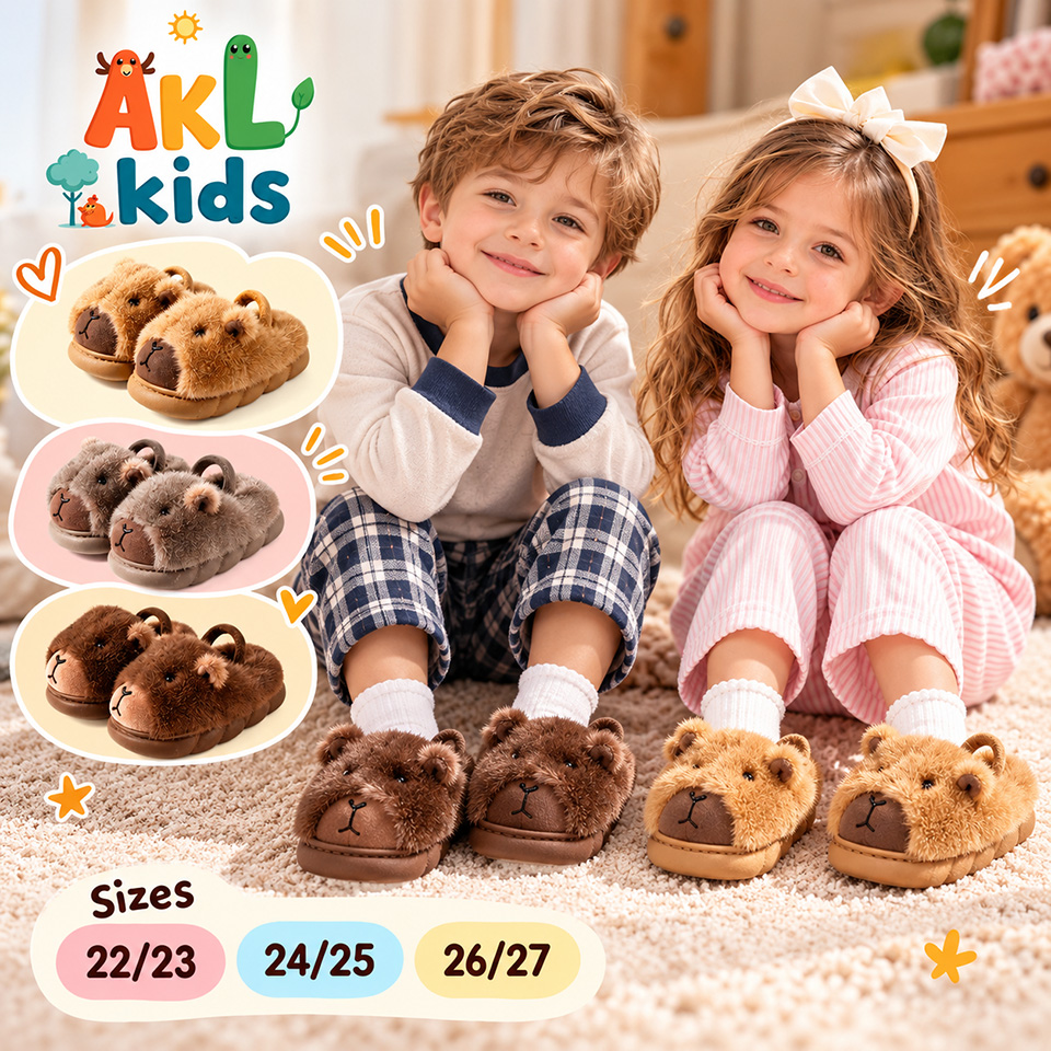 Kids Bear Slippers – Soft & Cozy Animal Slippers